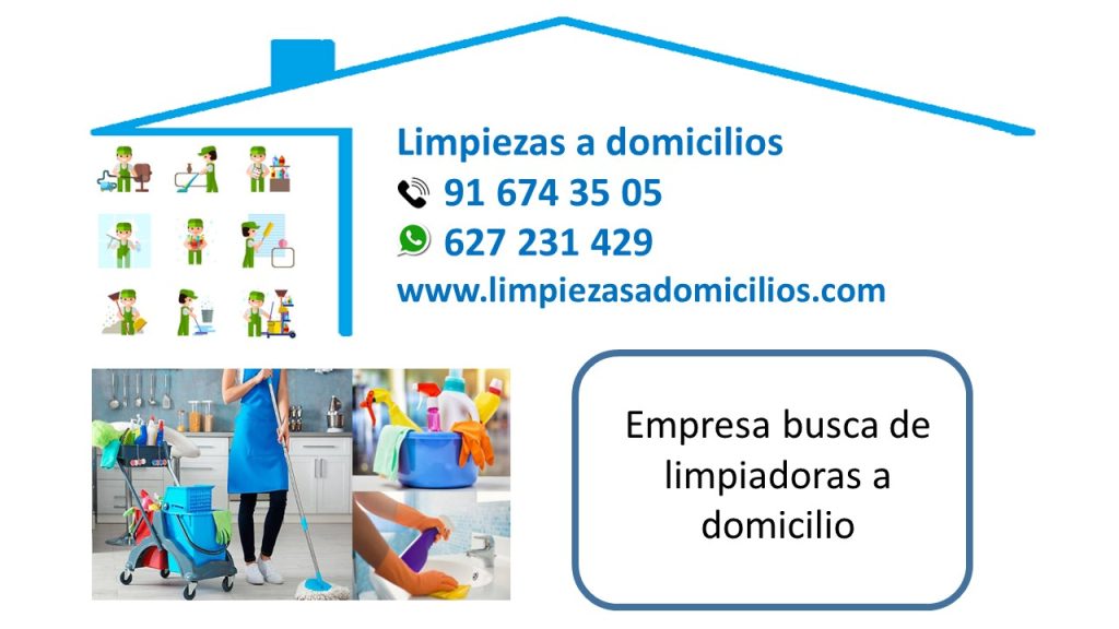 Empresa busca de limpiadoras a domicilio