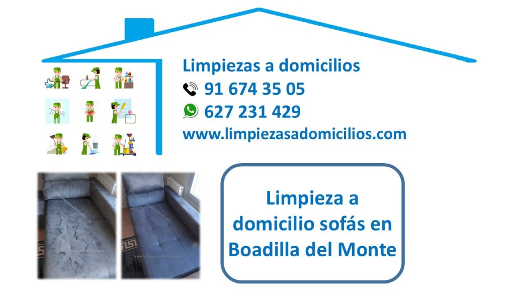 Limpieza a domicilio sofás en Boadilla del Monte